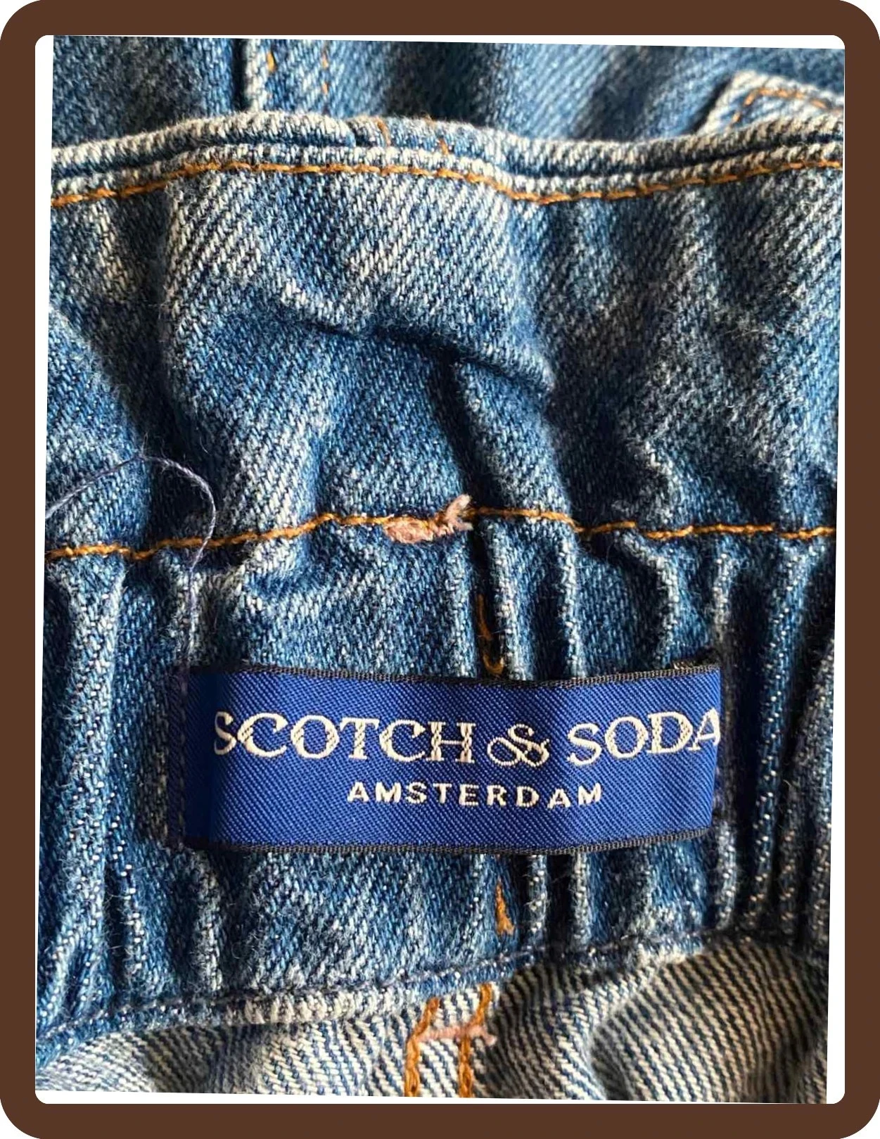 High-waist denim Scotch & Soda skirt T36, paperbag cut, metal buttons, 100% cotton denim – photo 7